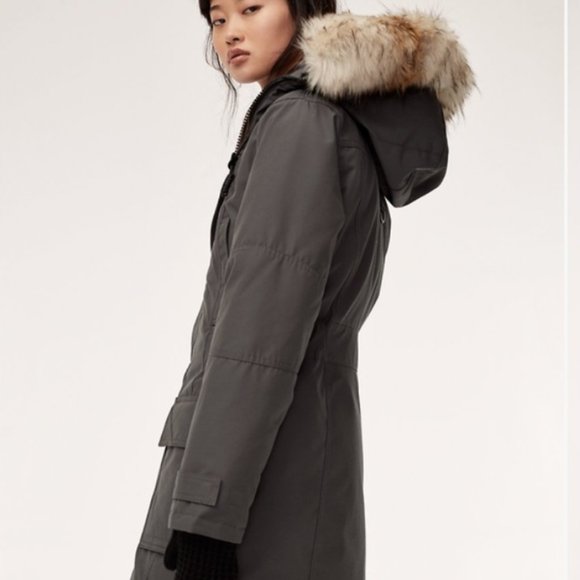 Aritzia Golden by TNA Down Bancroft Parka Grey - Picture 3 of 8